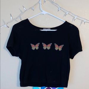 Butterfly crop top
